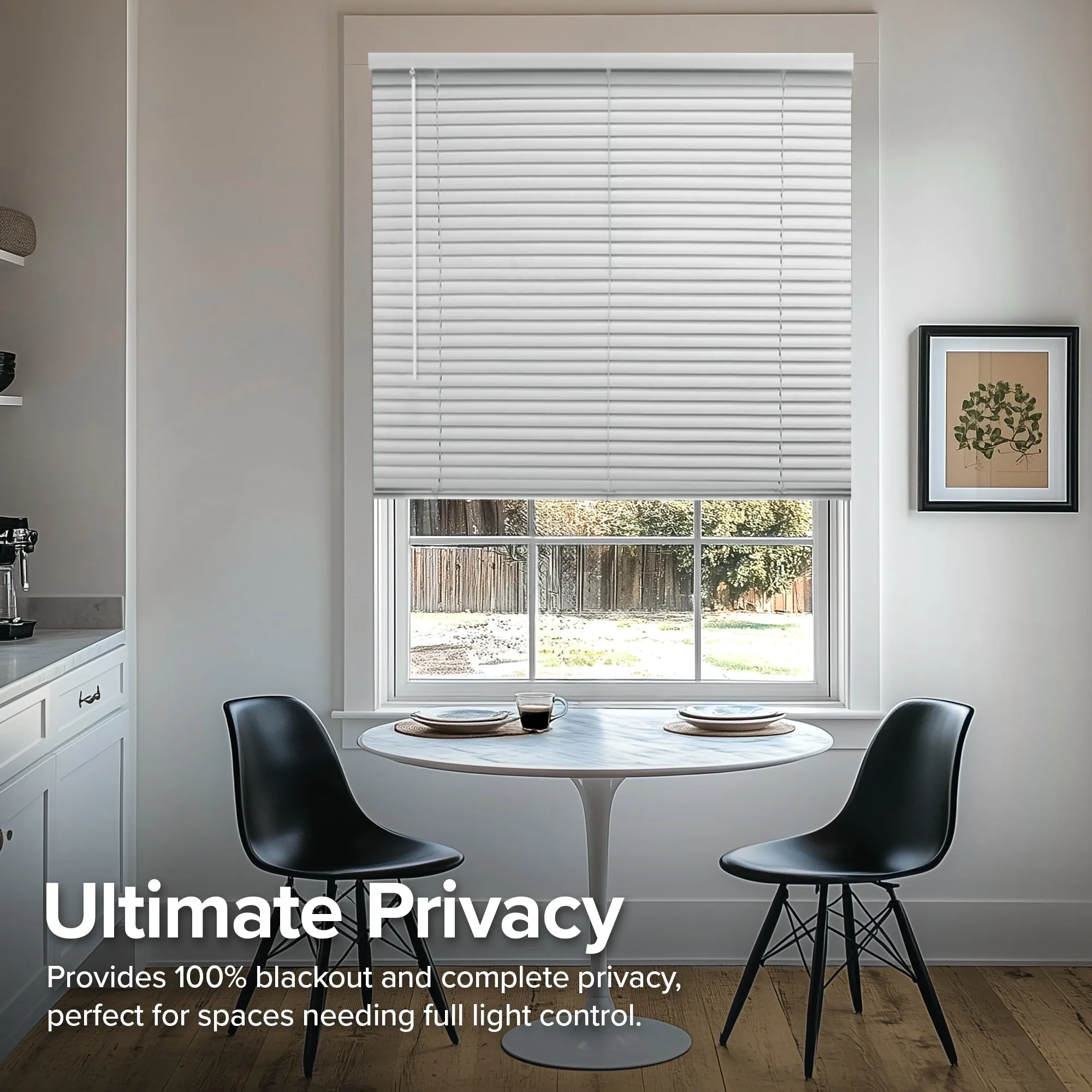 48-INCH HEIGHTS | Blackout 1" Slats | Midnight