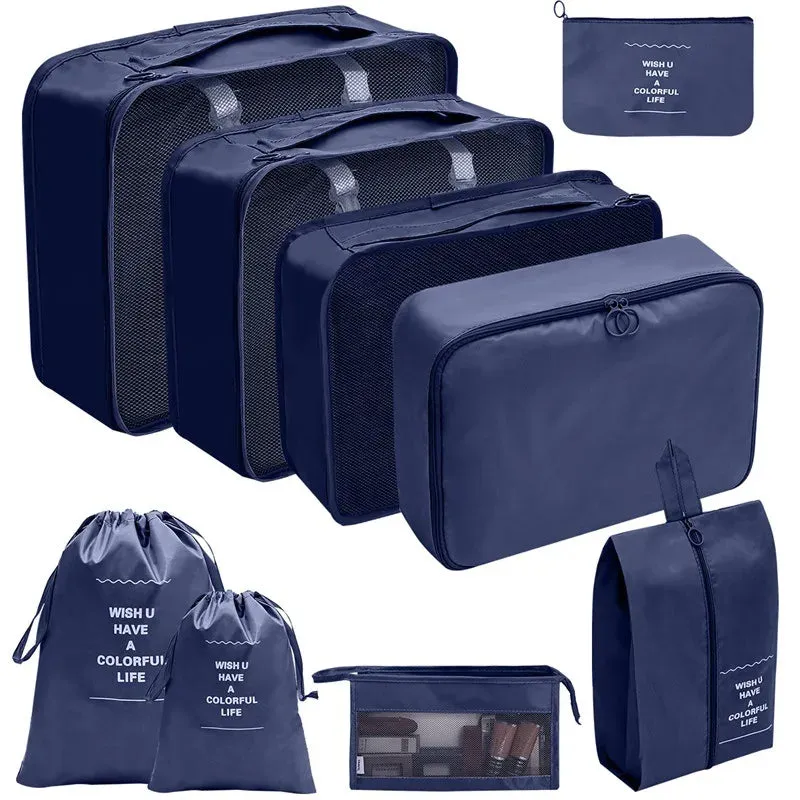 7/8/9/10 Pcs Set Travel Organizer Storage Bags Suitcase Packing Cubes Set