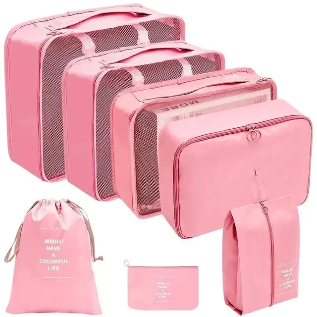 7/8/9/10 Pcs Set Travel Organizer Storage Bags Suitcase Packing Cubes Set