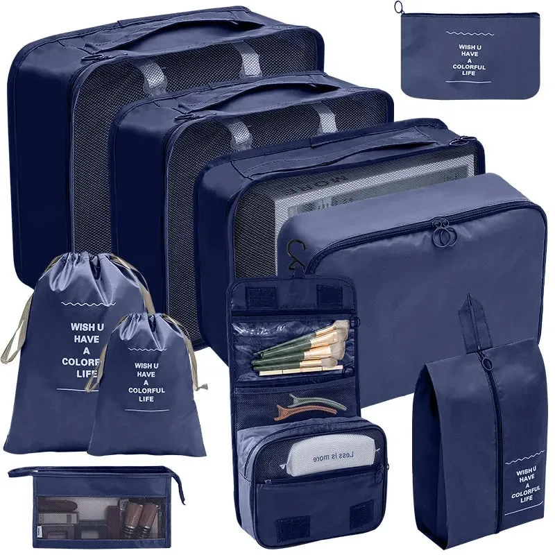 7/8/9/10 Pcs Set Travel Organizer Storage Bags Suitcase Packing Cubes Set