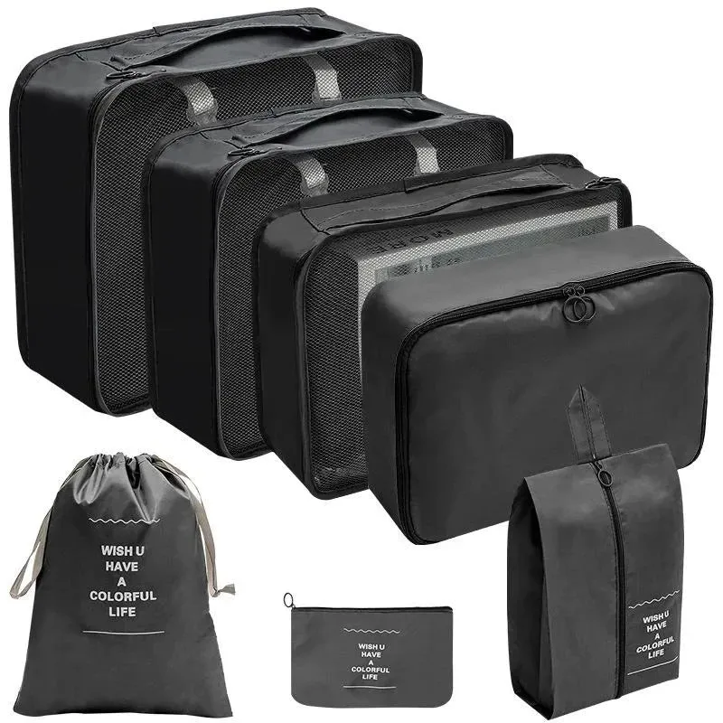 7/8/9/10 Pcs Set Travel Organizer Storage Bags Suitcase Packing Cubes Set