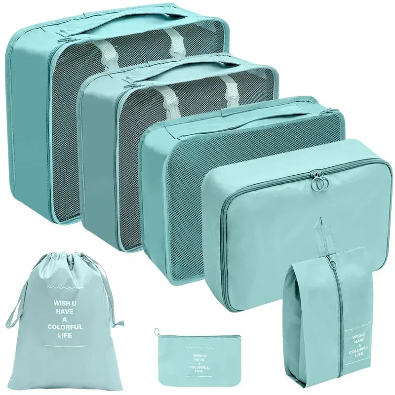 7/8/9/10 Pcs Set Travel Organizer Storage Bags Suitcase Packing Cubes Set