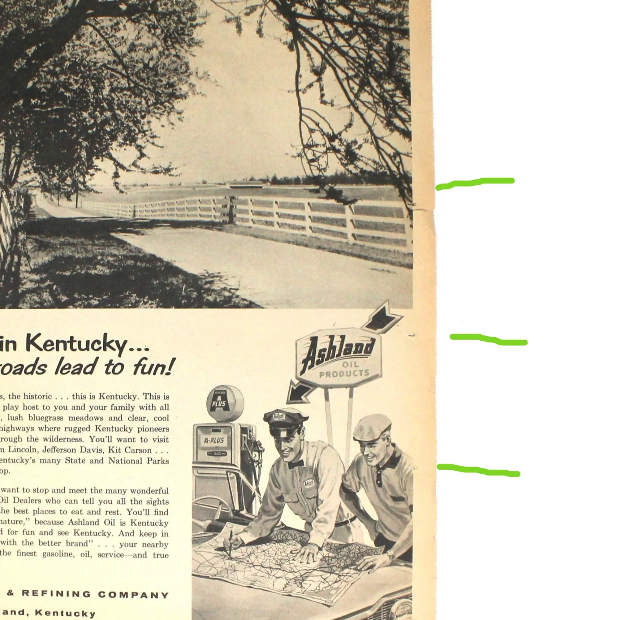 Advertisement, Ashland Oil & Refining Co., Ashland KY, Original 1962 Magazine Ad, Vintage
