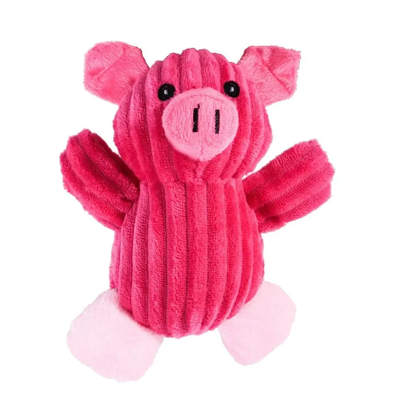 Animal-Shaped Plush Dog Toy – Squeaky, Bite-Resistant & Durable
