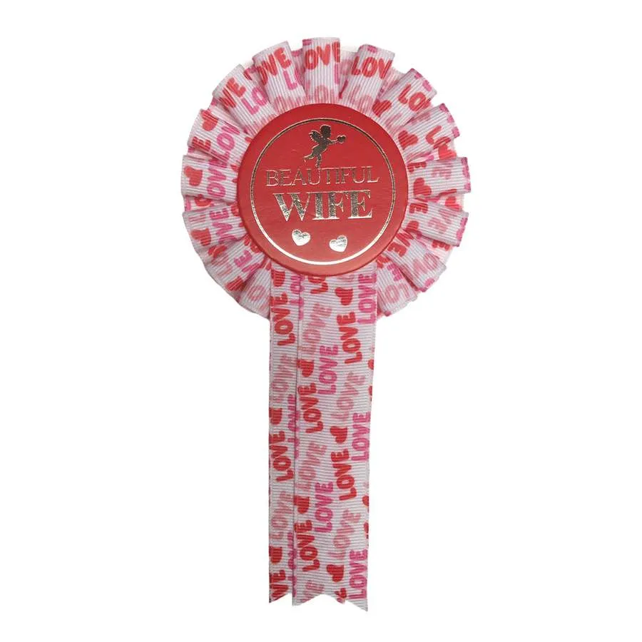 Beautiful Wife Rosette Card