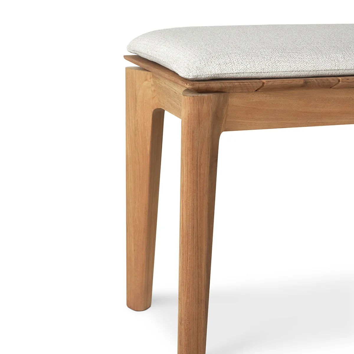 Bok Outdoor Fabric 3 Seater Bench (Teak, Off White)