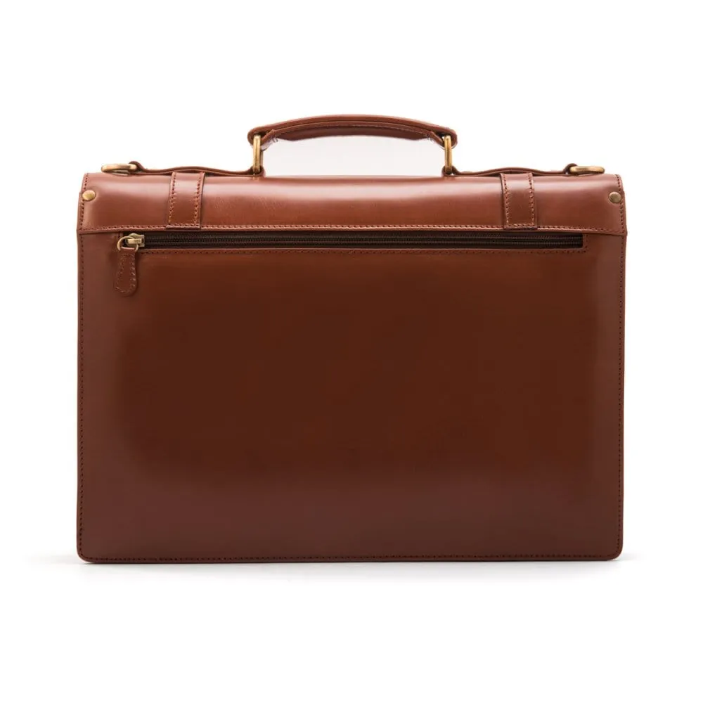 Bridle Leather Traditional Briefcase - London Tan