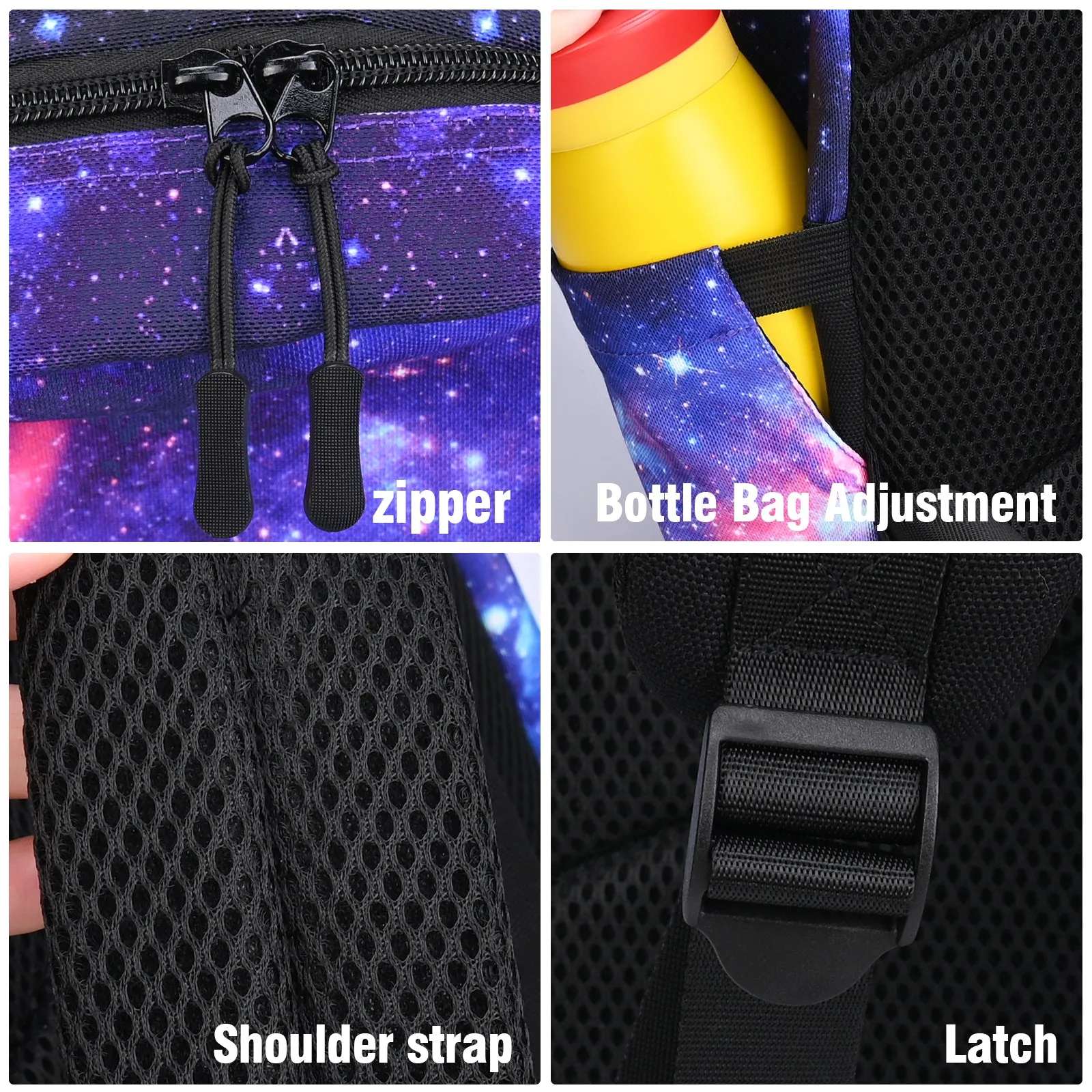 Canvas Backpack ,Washable Recycle Cotton 15.8 Inch Backpack for Women Fashion,Backpack for School(Starry Sky)