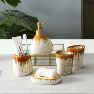 Carmel Drip Bathroom Accessory Set