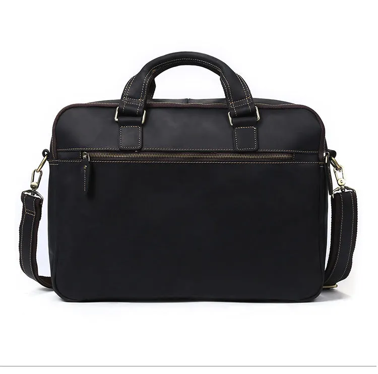 Classic Men Vintage Leather Business Briefcase