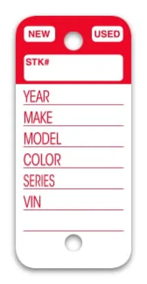 Color Stripe Key Tags - Durable 17-Point Rigid Vinyl, Comes with Rings & One Fine Point Marker, Ideal for Car Dealerships and RV Lots, Efficient Key Management
