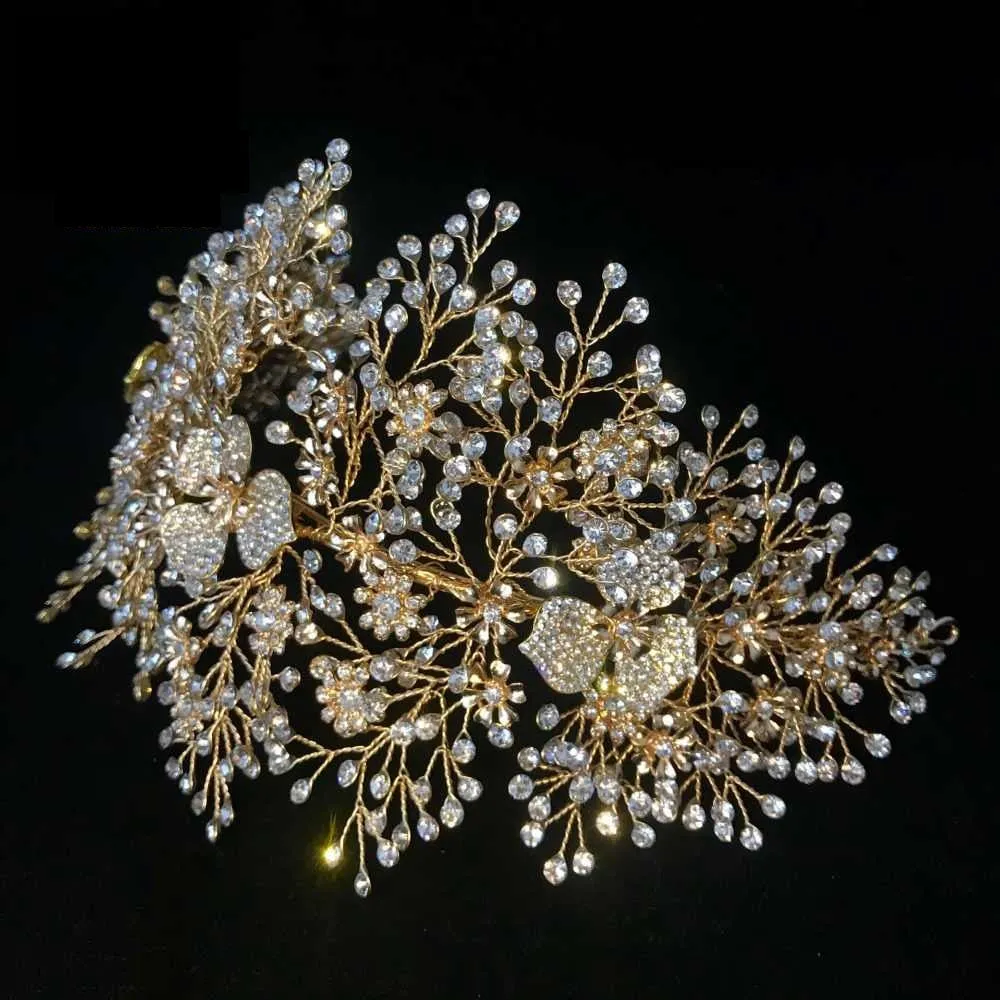 Crystal Silver/Golden Bridal Tiara Rhinestone Princess Wedding  Crown
