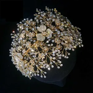 Crystal Silver/Golden Bridal Tiara Rhinestone Princess Wedding  Crown