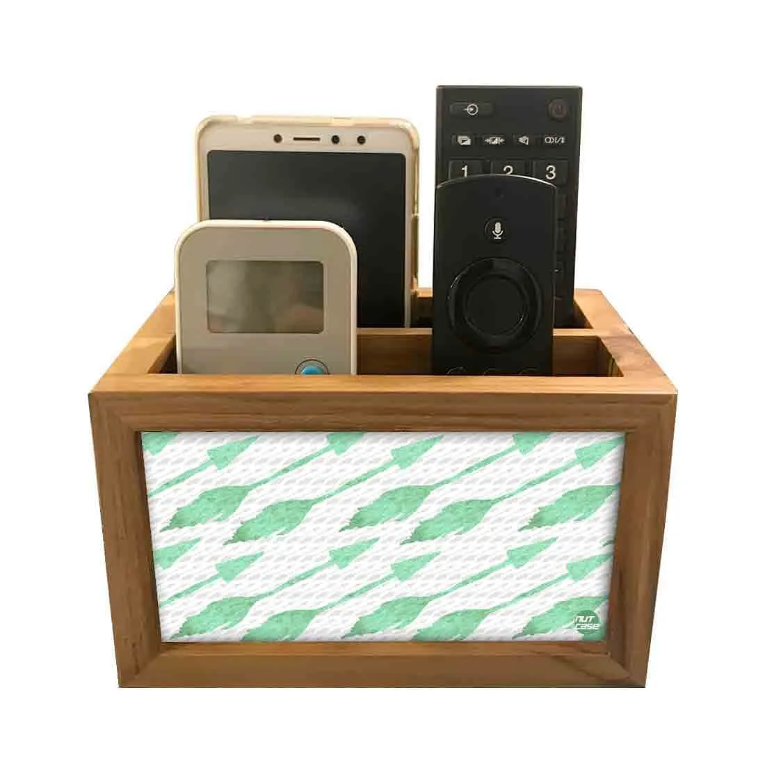 Designer Tv Control Organizer - Green Arrows