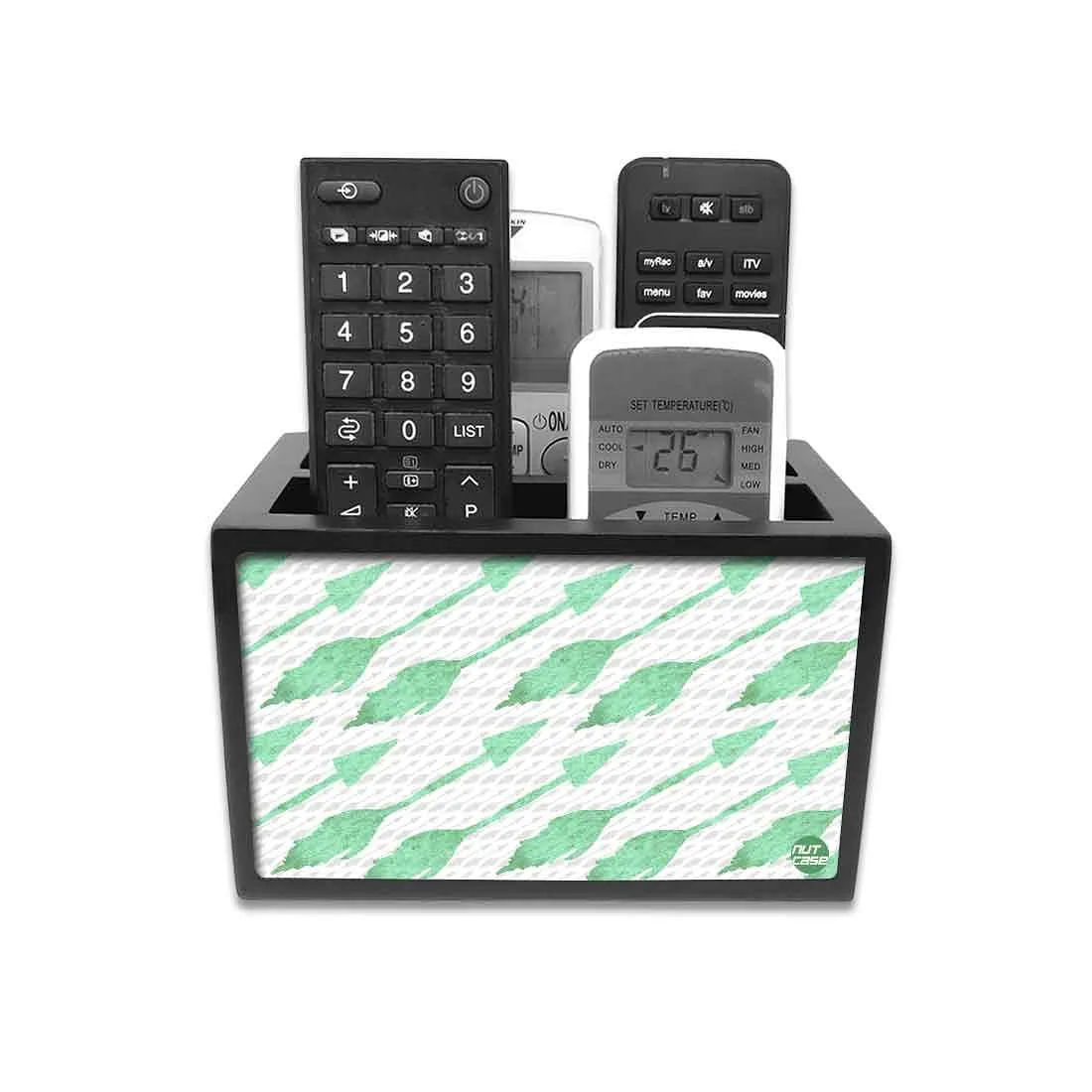 Designer Tv Control Organizer - Green Arrows