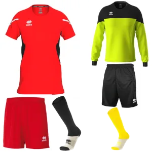 ERREA CORINNE WOMENS KIT BUNDLE RED BLACK WHITE