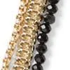 Feather-Accent Beaded Layered Necklace