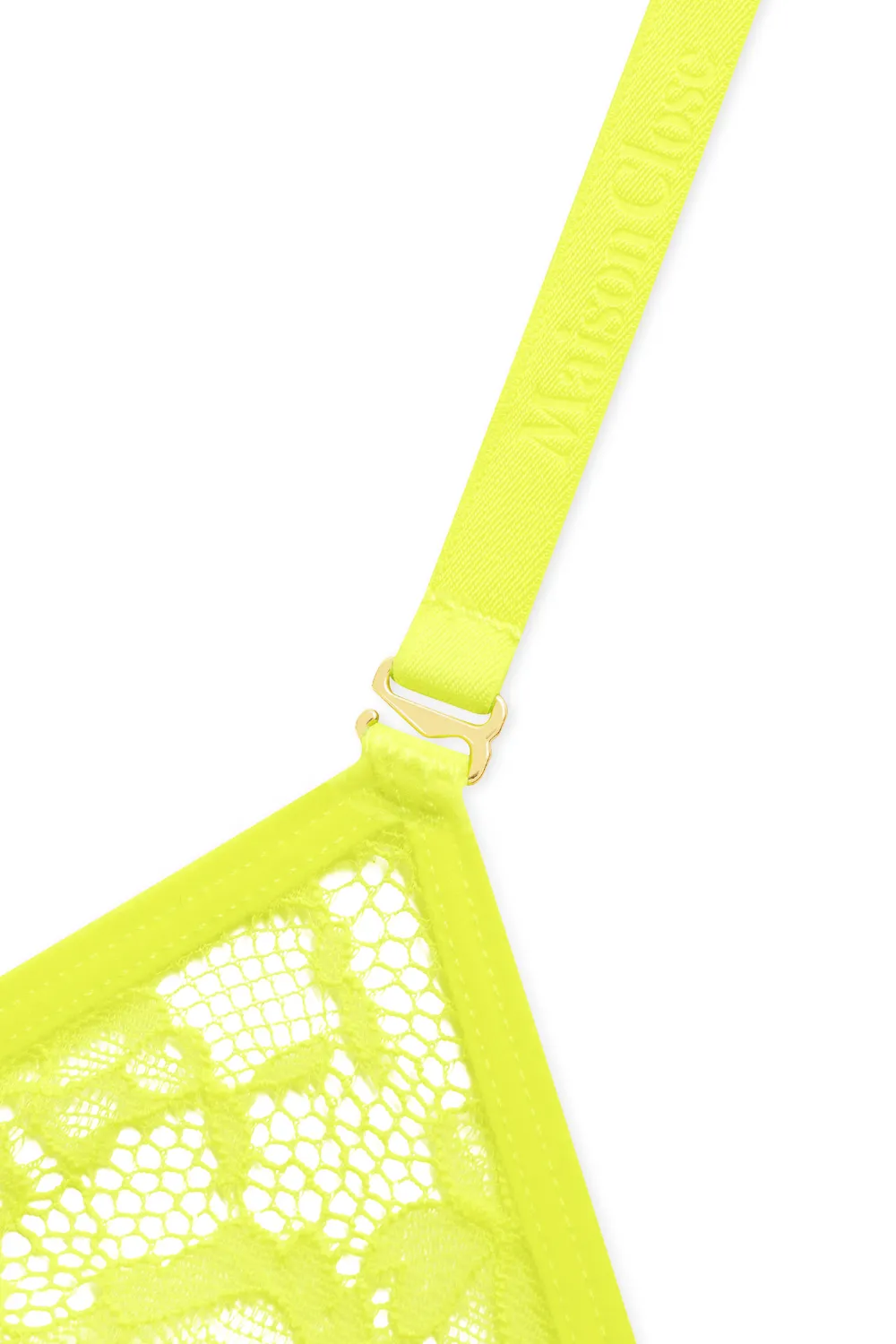 Flashback Lace Triangle Bra Yellow