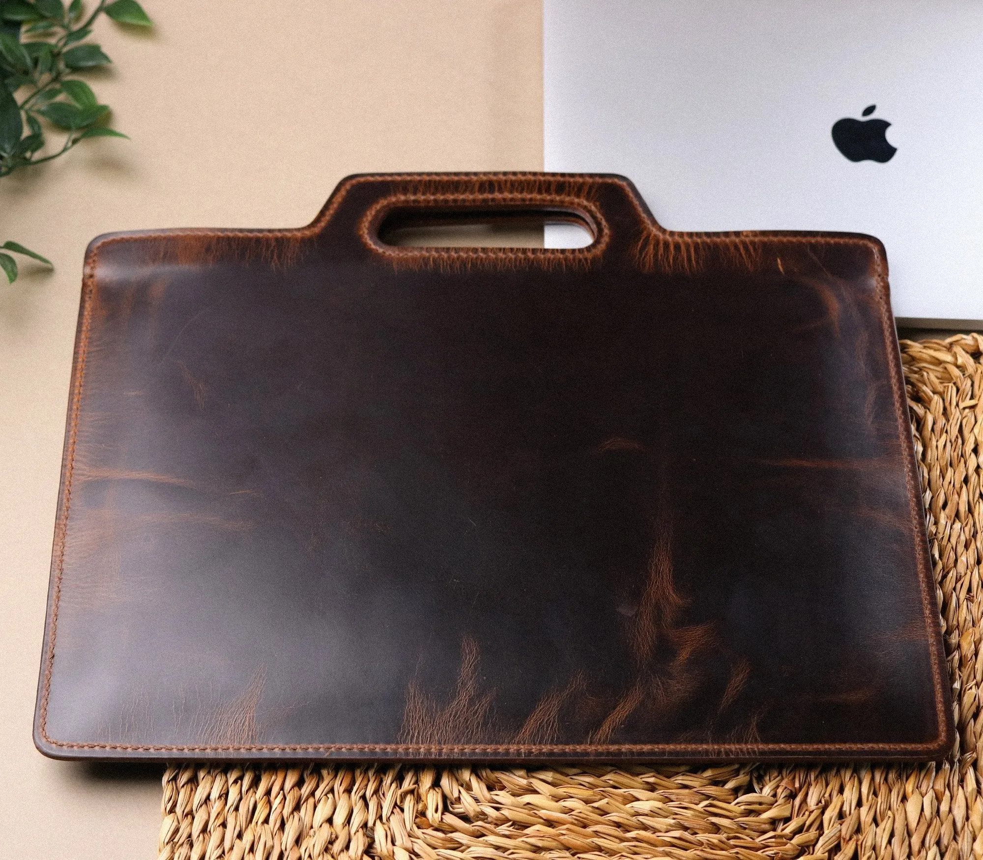 Flat Design Leather Portfolio