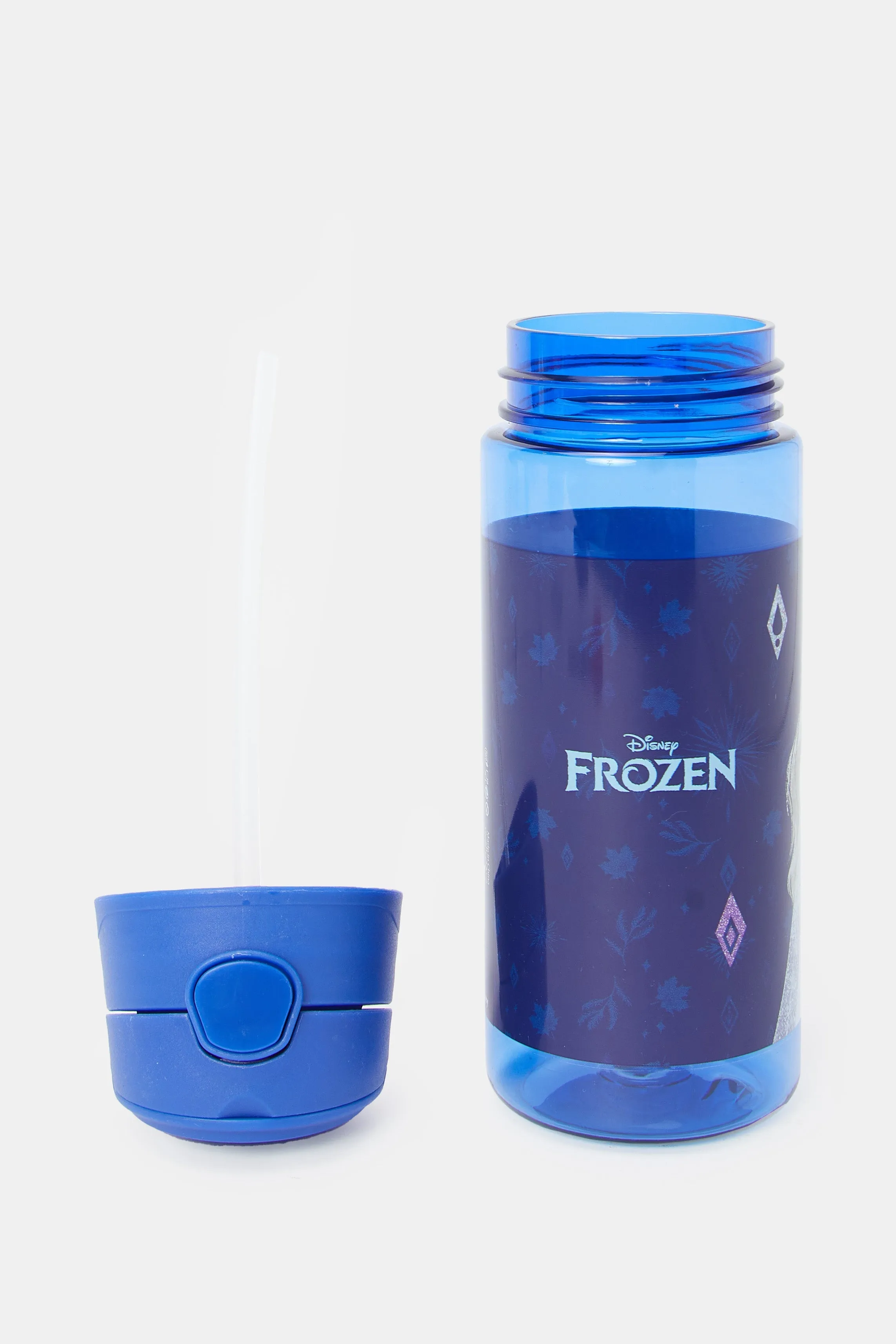 Girls Navy Frozen Water Bottle (500ml)