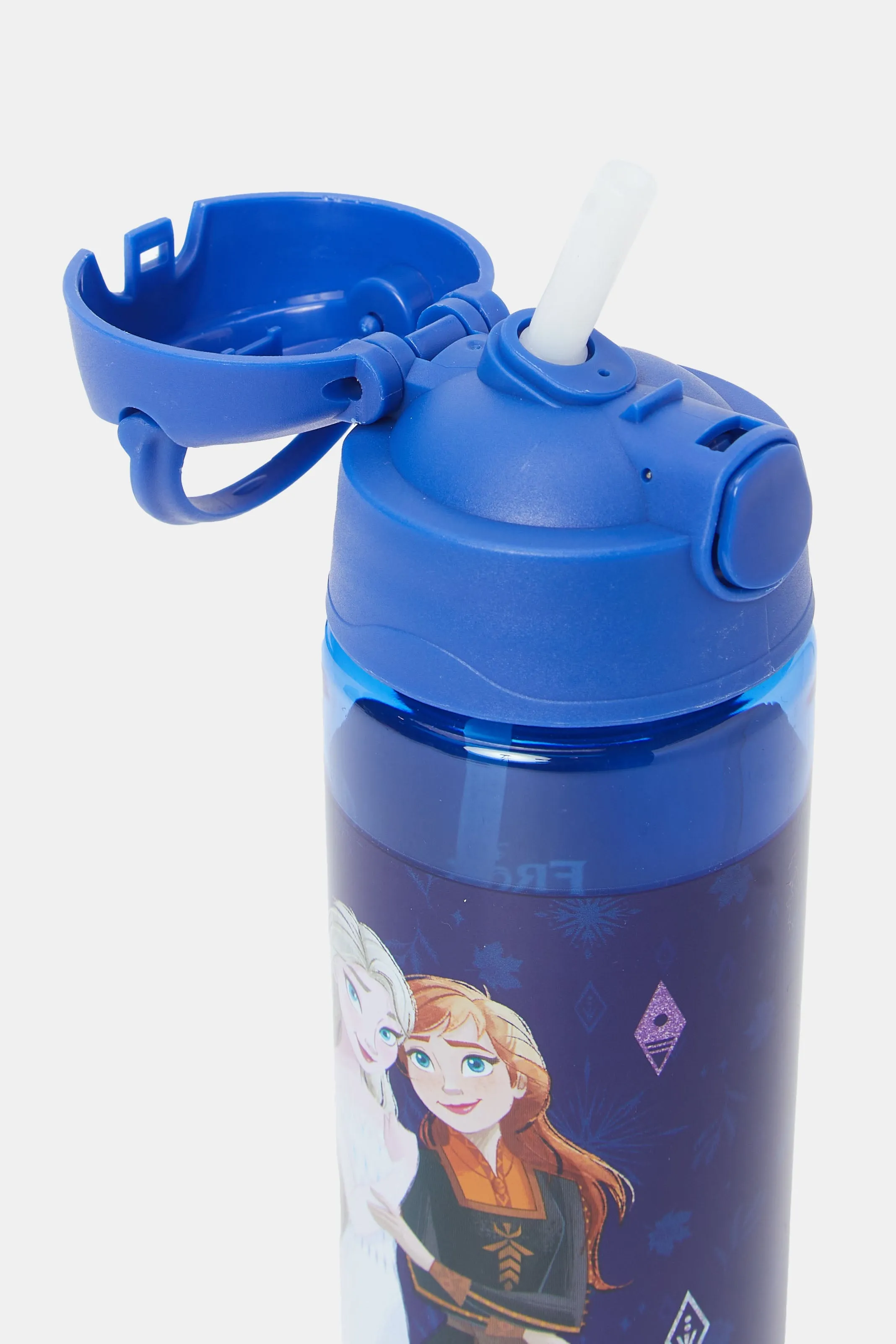 Girls Navy Frozen Water Bottle (500ml)