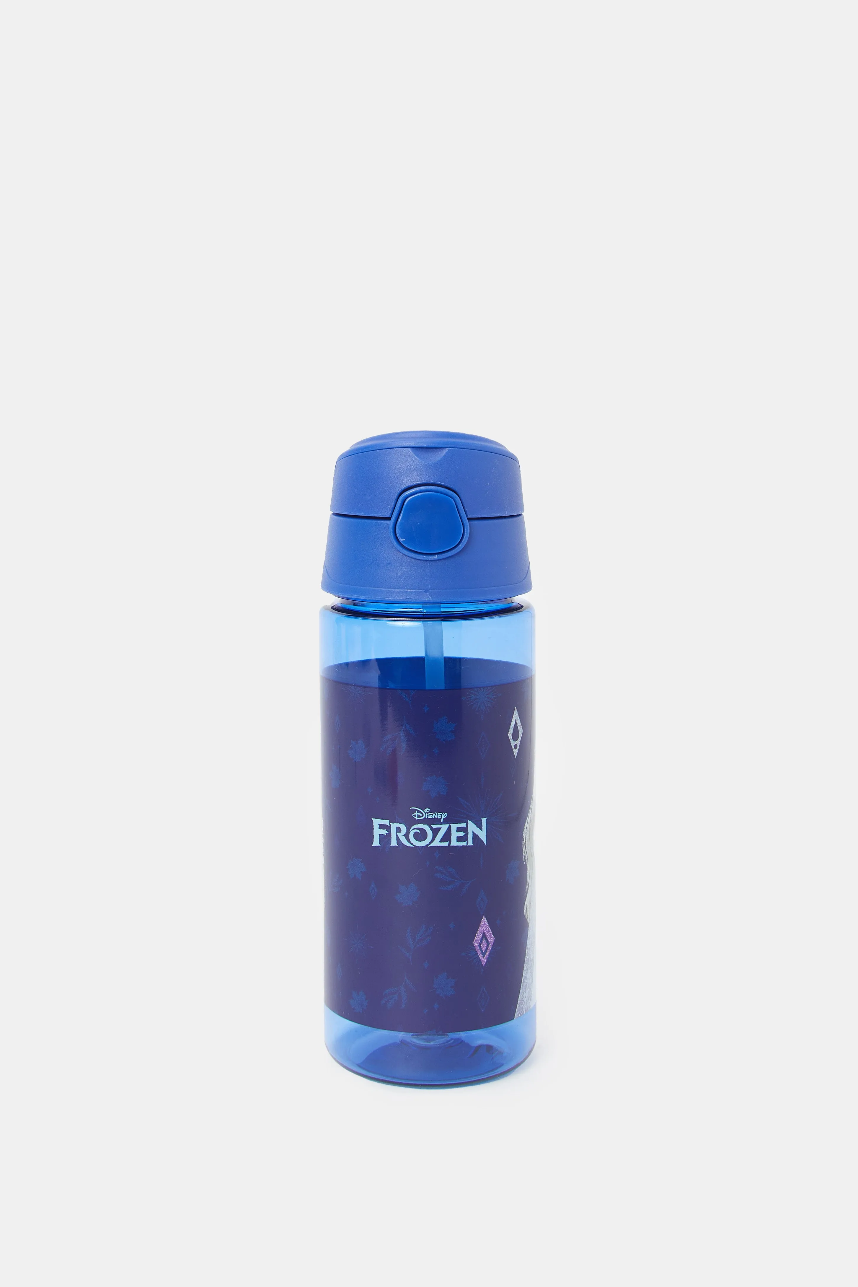Girls Navy Frozen Water Bottle (500ml)