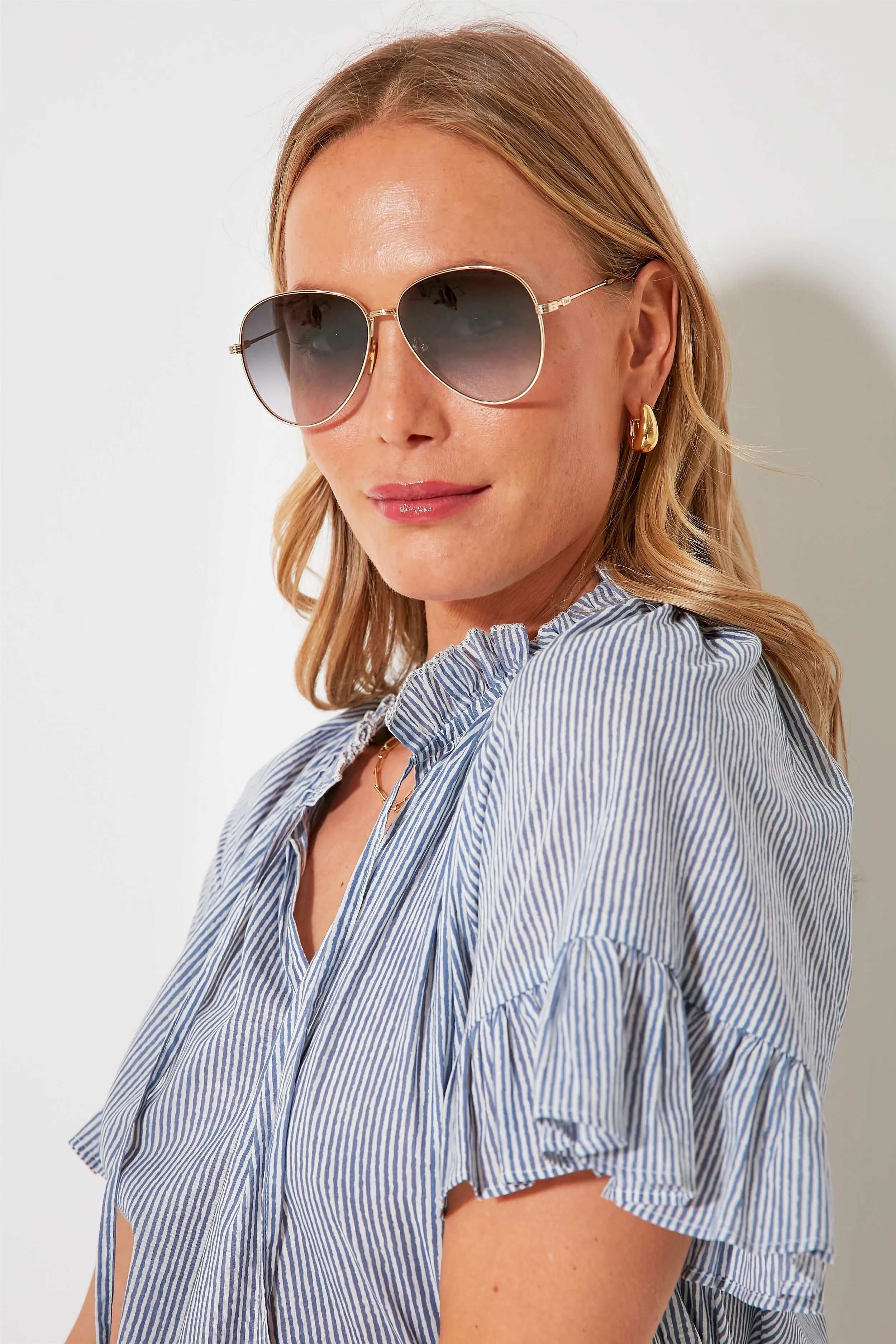 Gold Faith Aviator Sunglasses