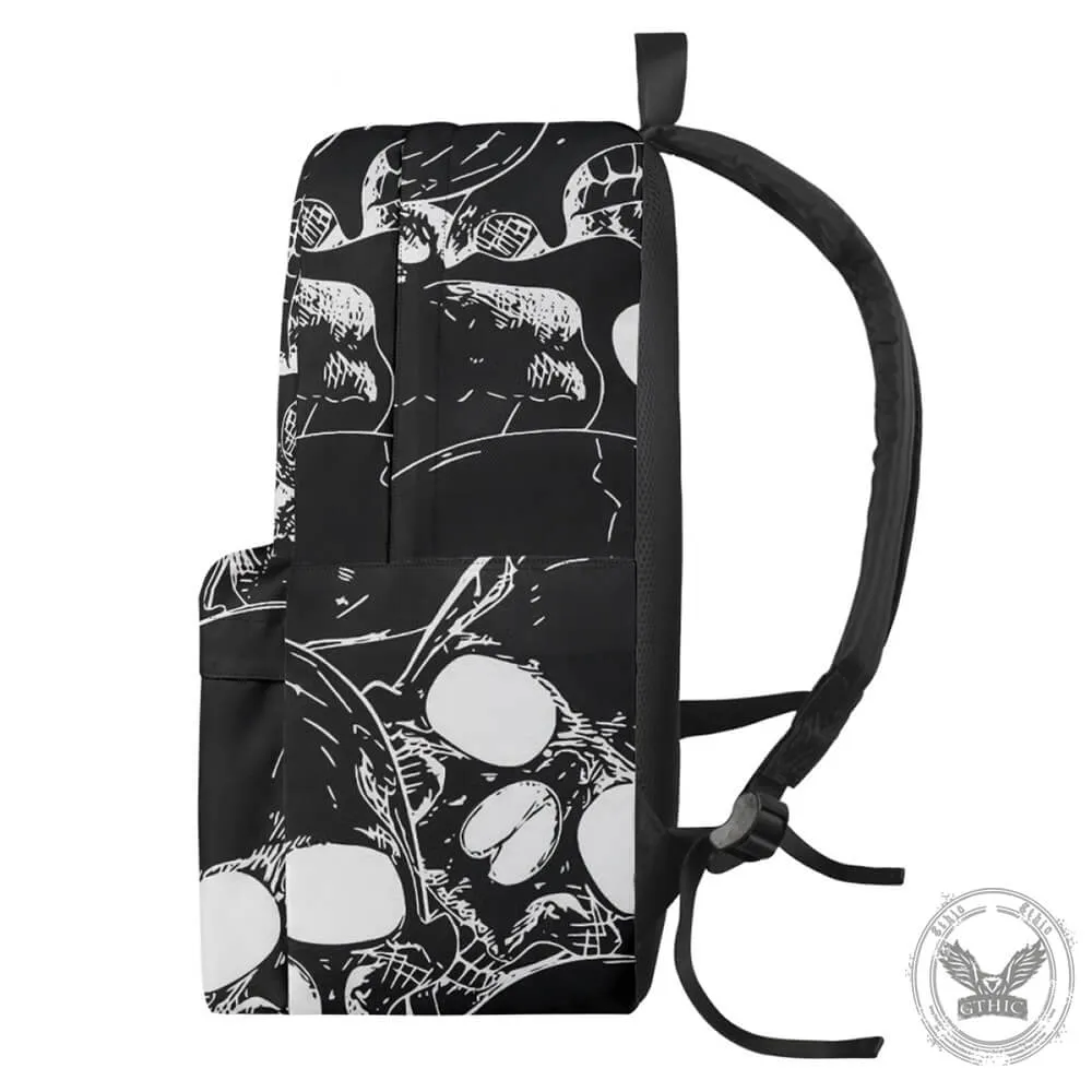 Gothic Skull Printed Casual Sports Backpack