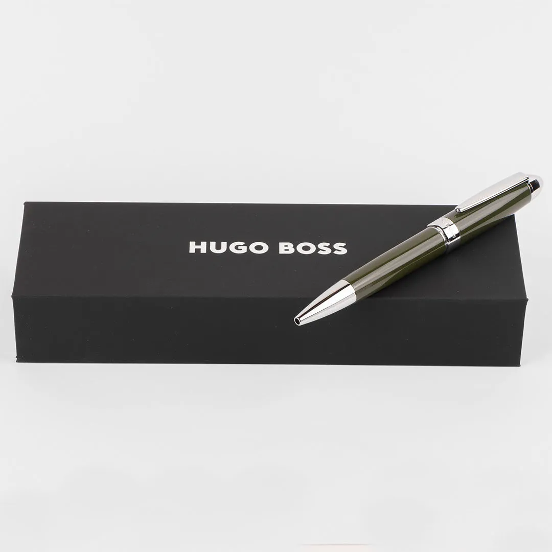 Hugo Boss Ballpoint Pen Icon Khaki/Chrome