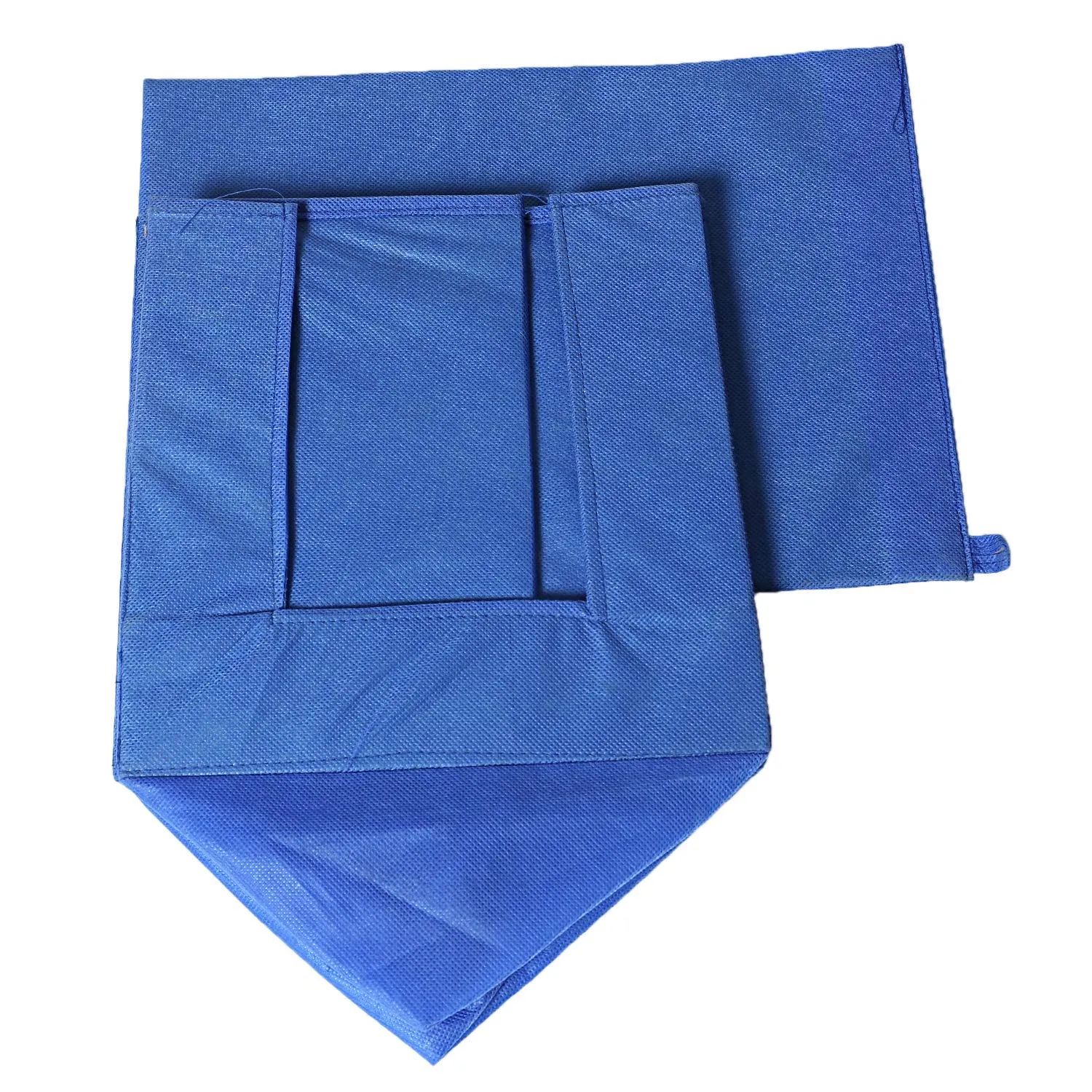 Kuber Industries Non-Woven 2 Pieces Shirt Stacker Wardrobe Organizer (Black & Blue) - CTKTC23251