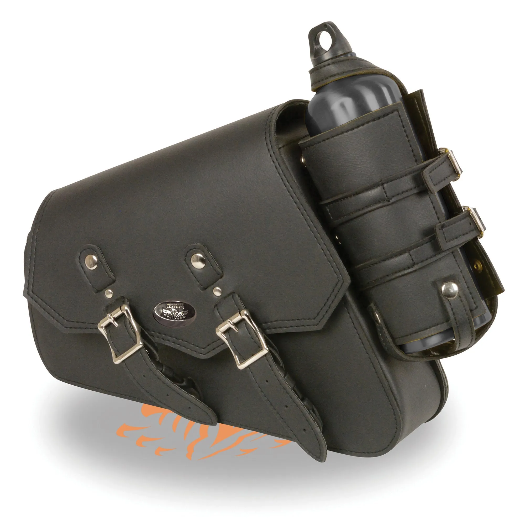 Left Side PVC Swing Arm Bag w/ Bottle Holder, Interior Gun & Ammo Holster (13X7X3)