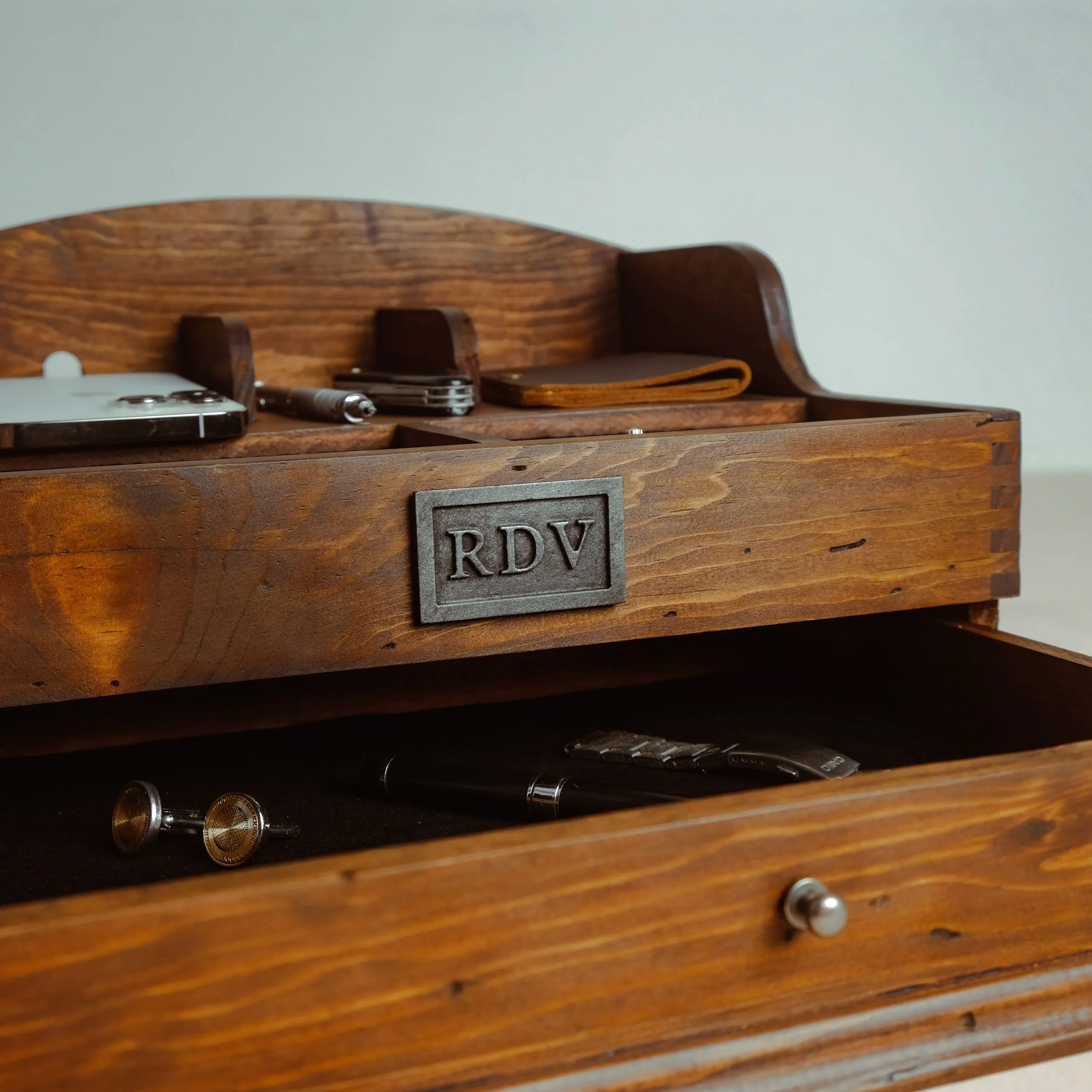 Men's Valet Box with Charging Station