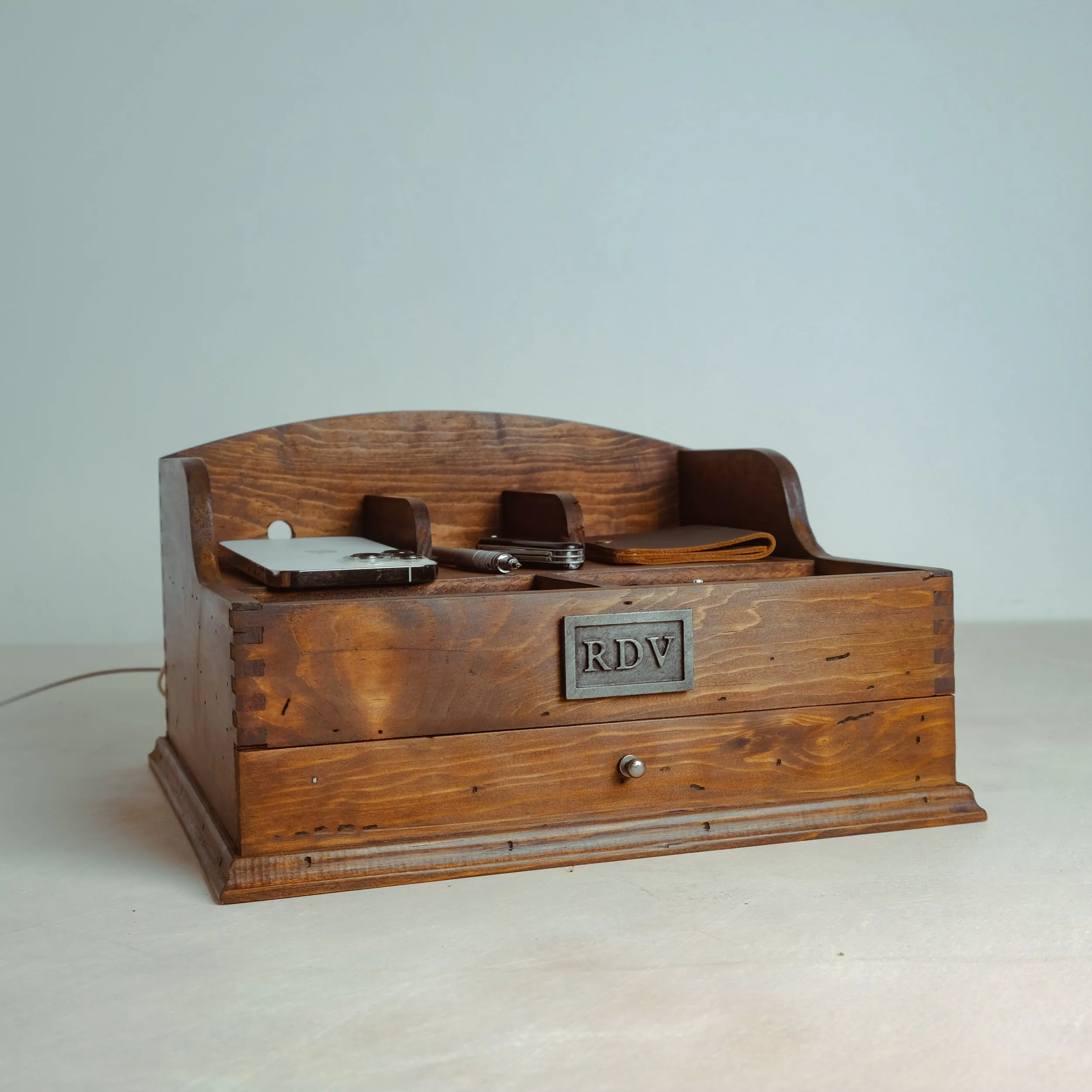Men's Valet Box with Charging Station