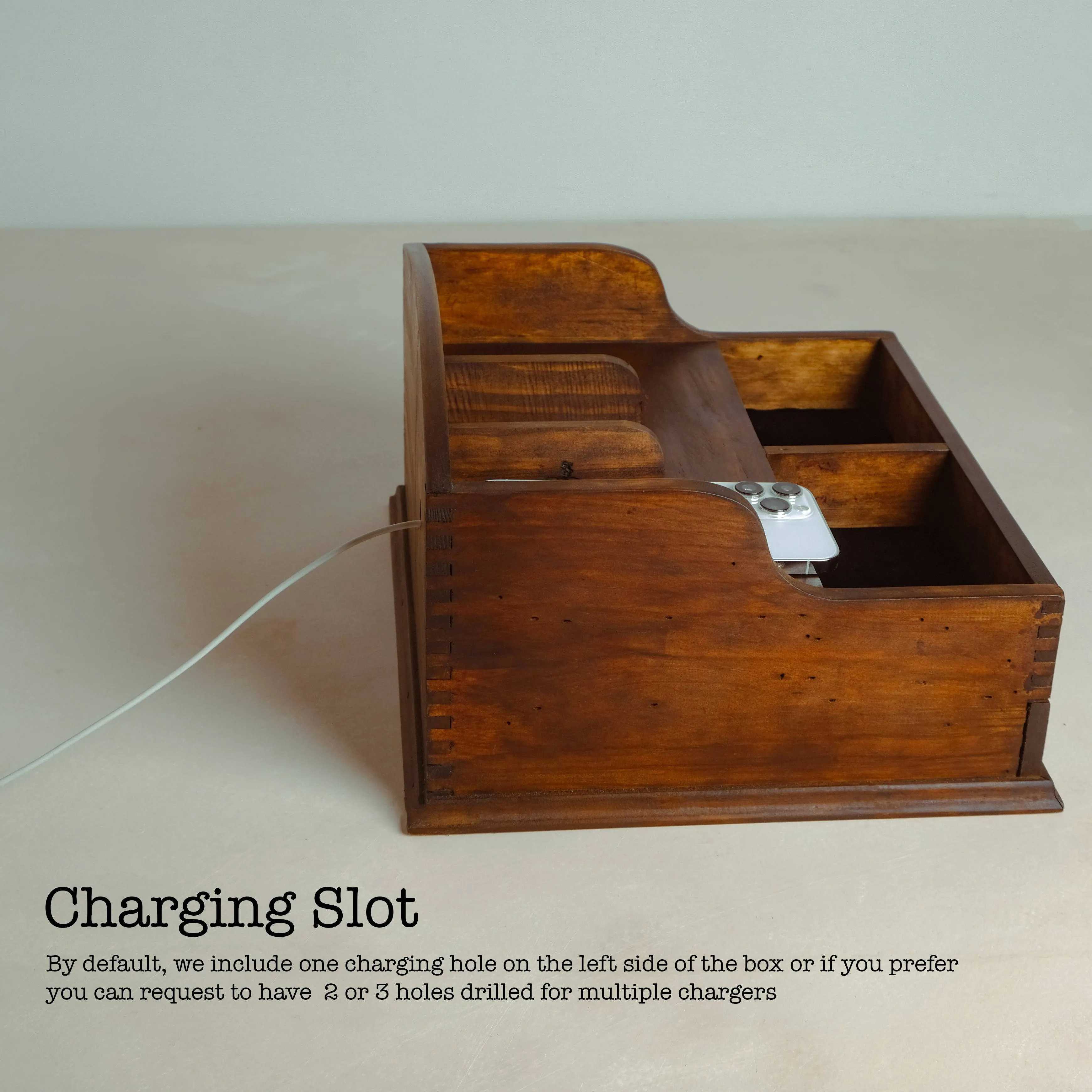Men's Valet Box with Charging Station