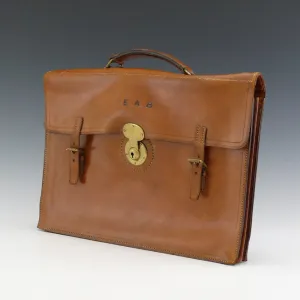 Mid Tan Flap-over Briefcase