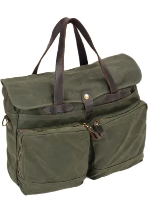 Oil Wax Canvas Handbag Laptop Bag Vintage Canvas Briefcase Work Bag