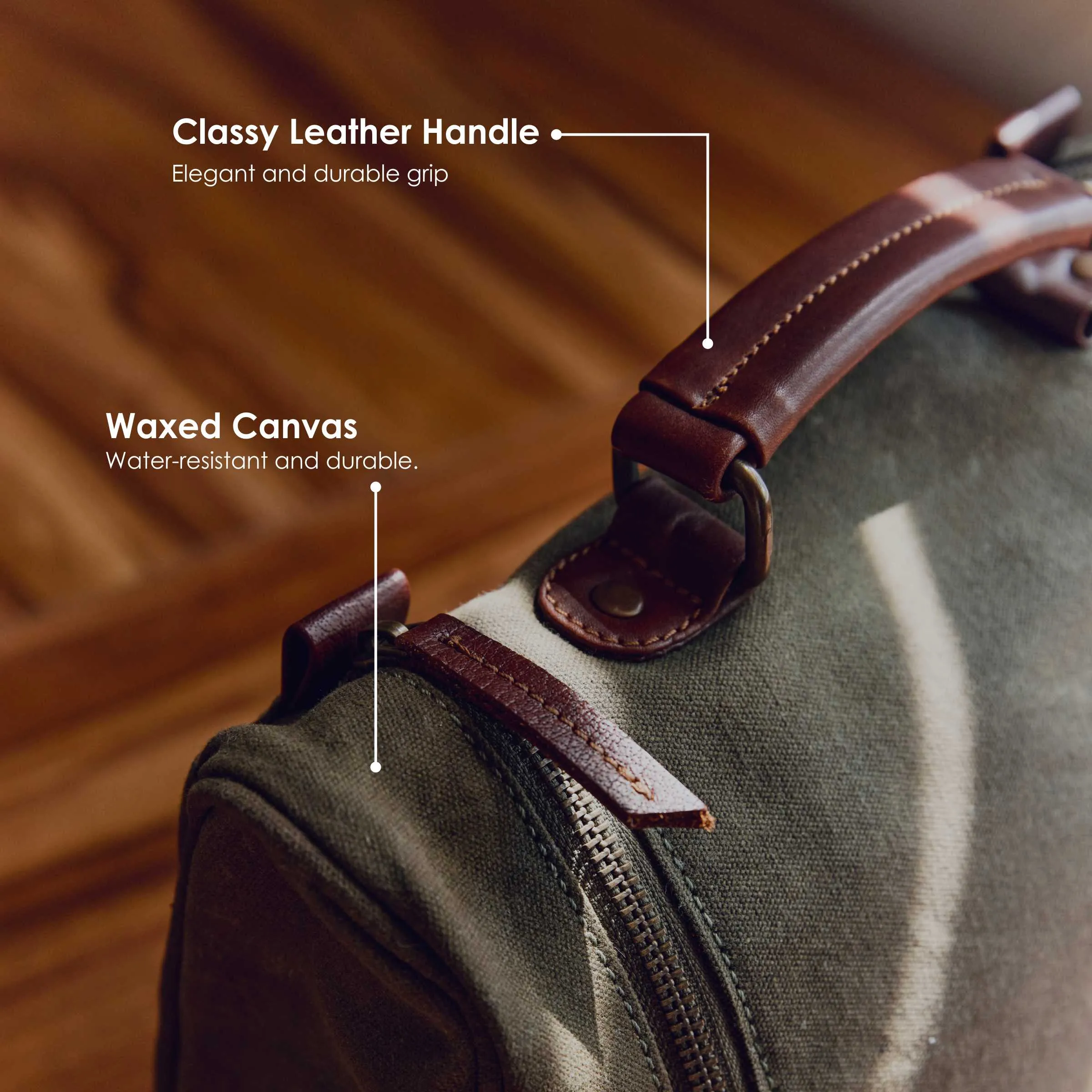 Olive Toiletry Bag | Waxed Canvas