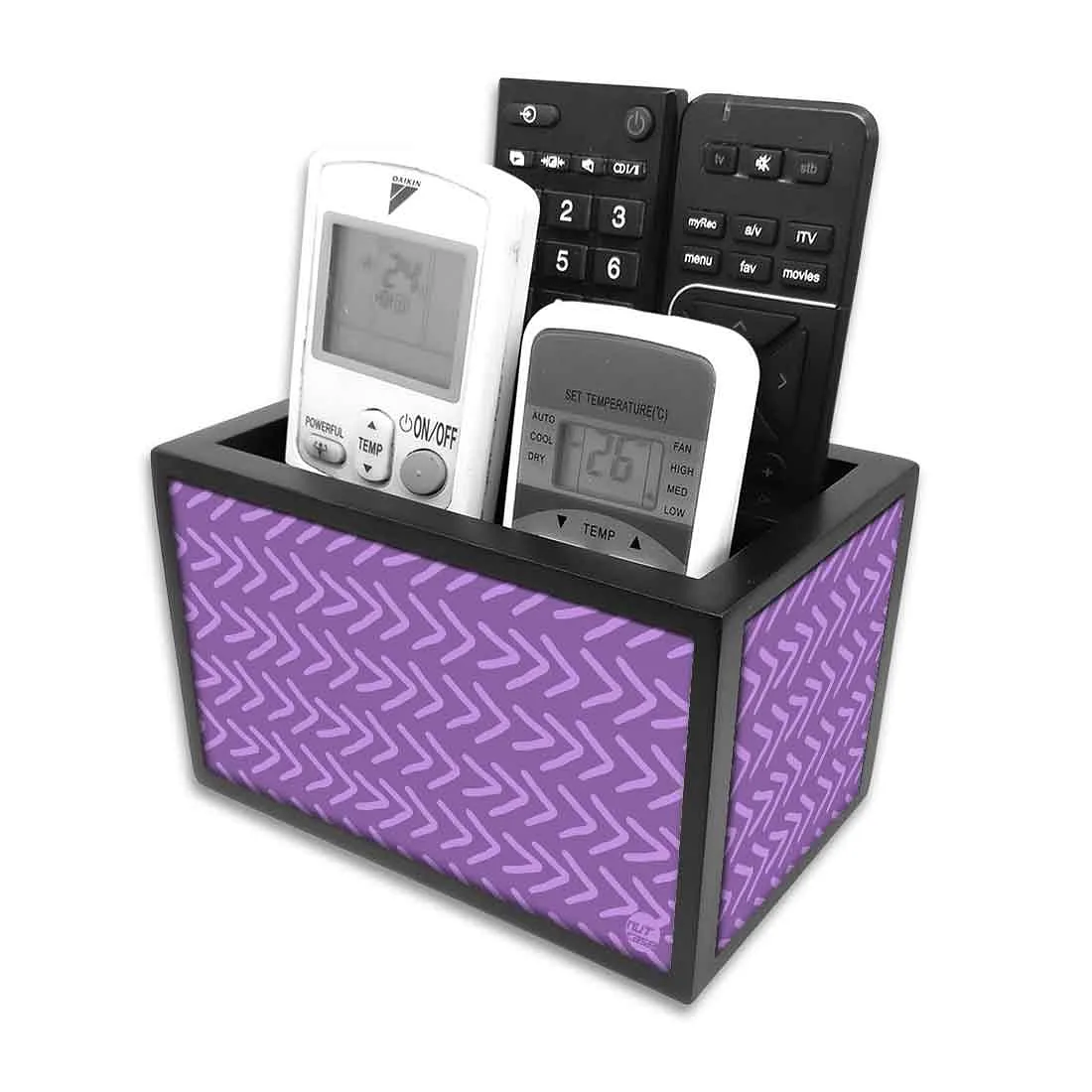 Organizer For TV AC Remotes - Pink and Purple arrows