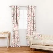 Peonies Dark Blush Curtain Fabric