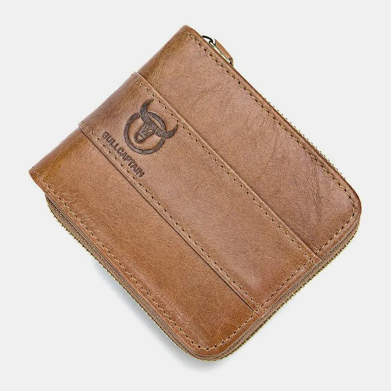 RFID Antimagnetic Vintage Genuine Leather Wallet