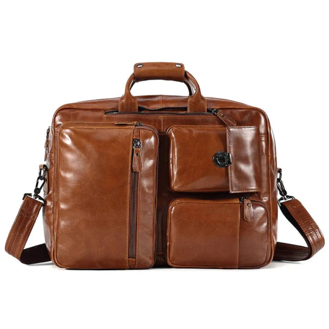 The Convertible Leather Backpack