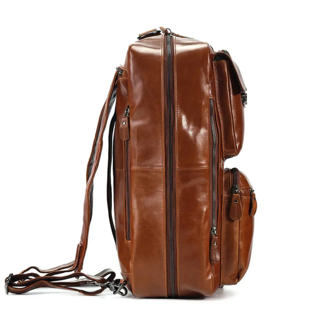The Convertible Leather Backpack