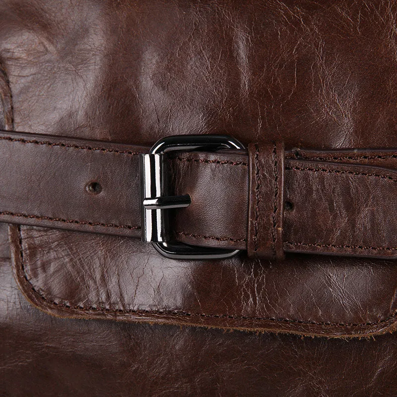 YAAGLE Men's Wax Leather Luggage Handbag YG7079Q