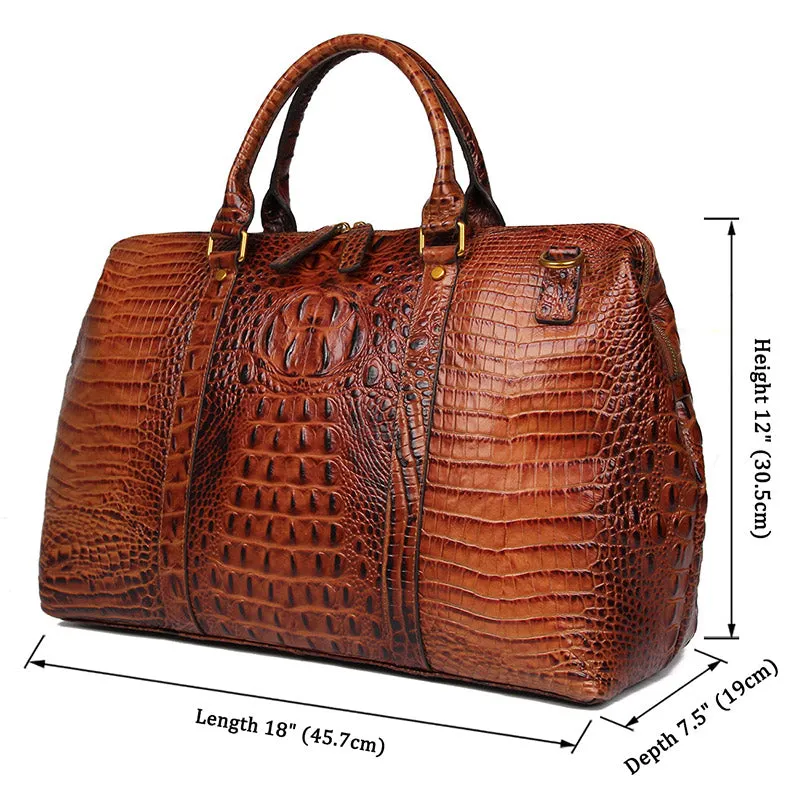 YAAGLE Unisex Crack Pattern Cow Leather Large Handbag YG6003B